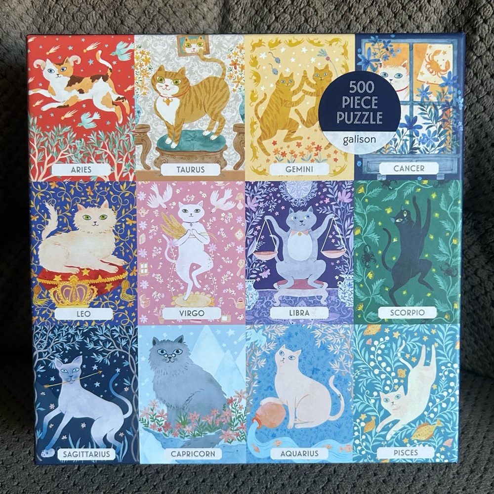 Cat Zodiac 500 Piece Jigsaw Puzzle from Galison - Picture 4 of 5